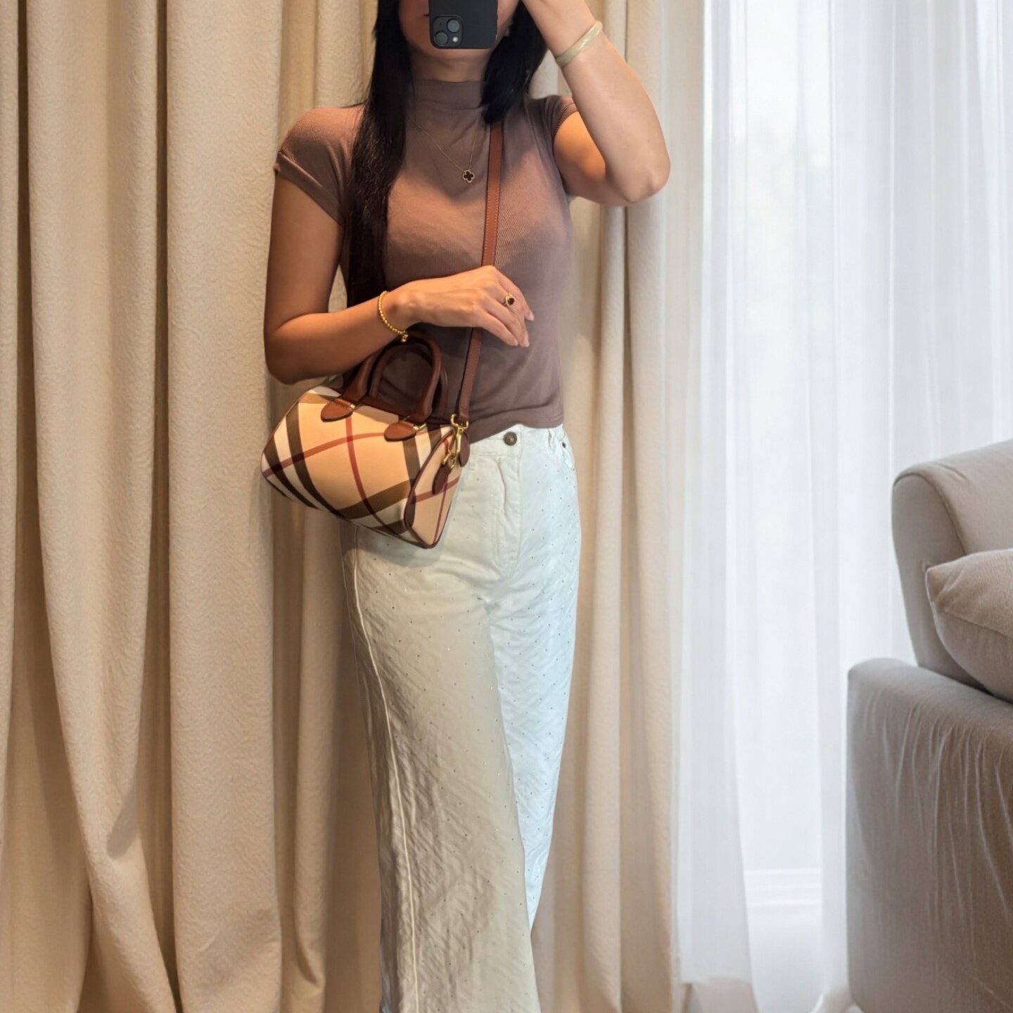 博宝罗经典保龄球包斜挎圆桶女包