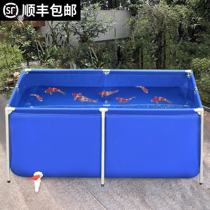 养鱼专用箱帆布鱼池养殖新型带支架游泳池防水布加厚大型高密度