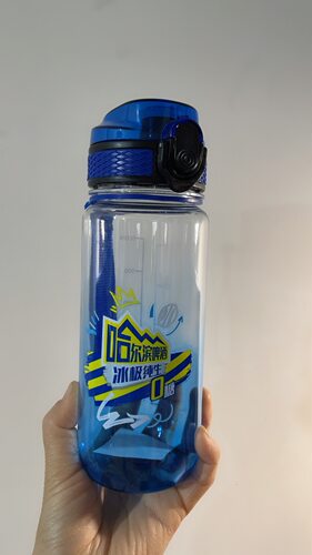 品牌礼品哈啤运动水杯600毫升随手杯带提手大容量杯子弹跳杯