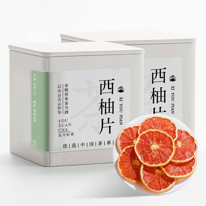 景福山 红心西柚片网红西柚茶水果干西柚干片泡水喝冷泡茶60g罐装,茶,代用/花草茶,淘宝优惠券,粉丝福利购,淘宝优惠卷
