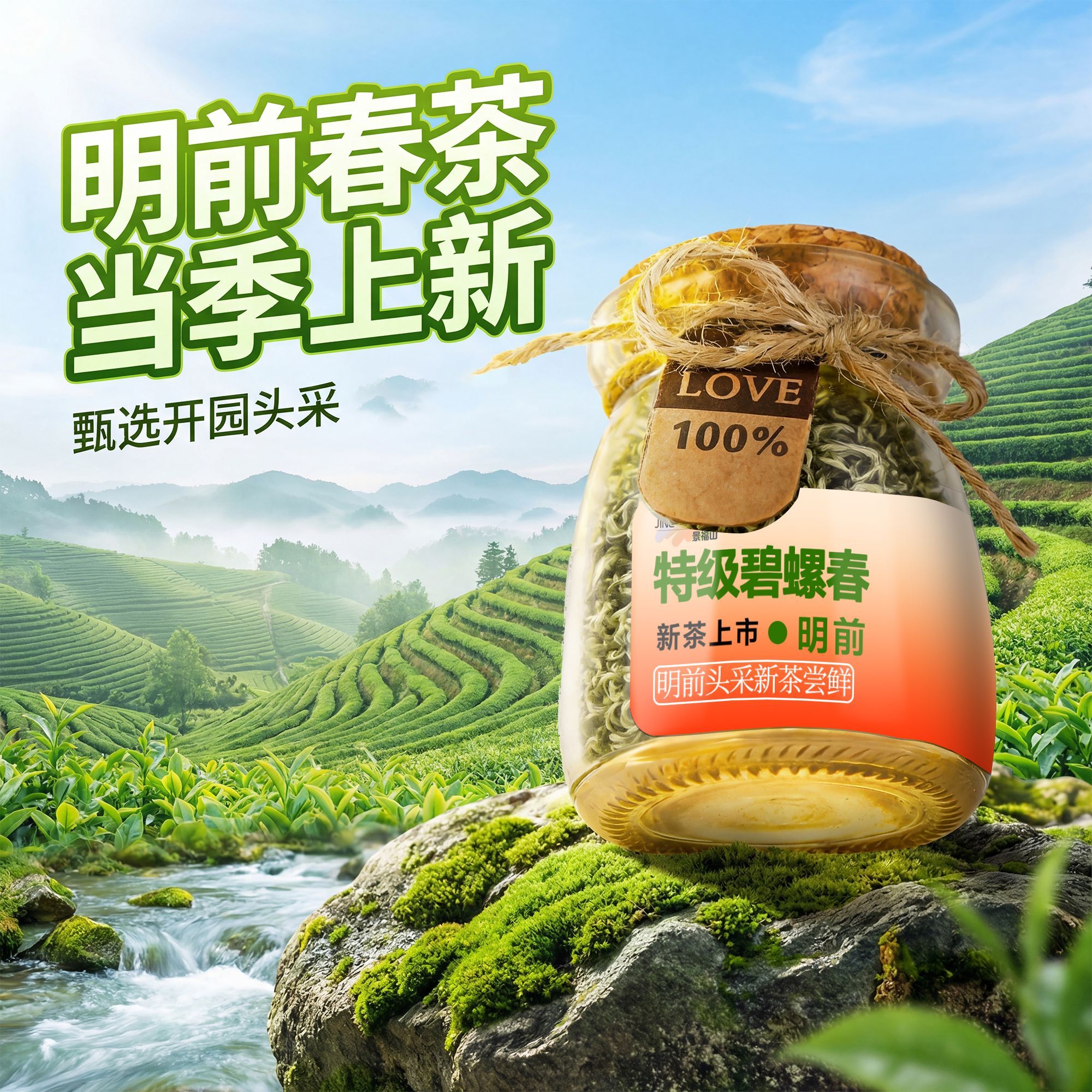 景福山特级碧螺春2026新茶明前头采苏州碧螺春茶绿茶叶浓香型18g