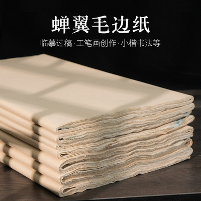 兰斋旗舰店四尺蝉衣蔡伦毛边纸