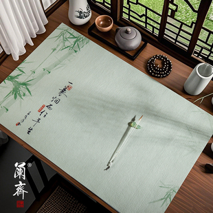 毛笔字画布毡国画文房四宝书法毛笔垫学生垫专业练字 兰斋创意小清新书画毛毡垫加厚桌垫初学者套装 2件9折