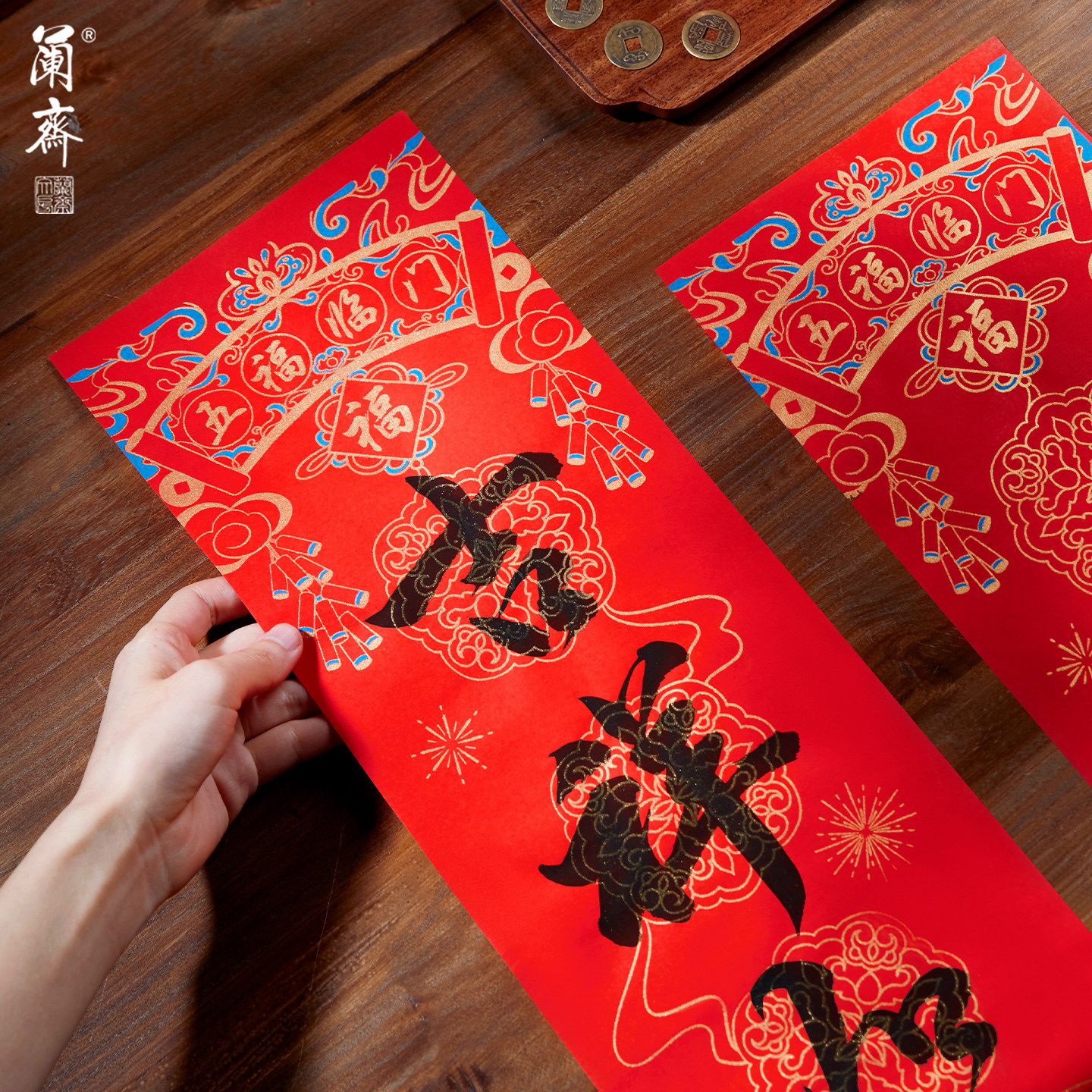 新款春节对联春联斗方万年红手写空白蜡染加厚专用纸结婚书法毛笔新年过年七言自写大红2026年马年,文具电教/文化用品/商务用品,万年红对联纸,淘宝优惠券,粉丝福利购,淘宝优惠卷