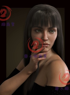DAZ3D studio G8.1G3女性头发dforce Fringe Benefits Hair