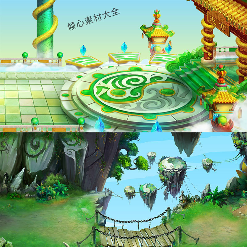 沙雕修仙修真武侠场景游戏动画背景an、ae、cta、pr、剪映都可用