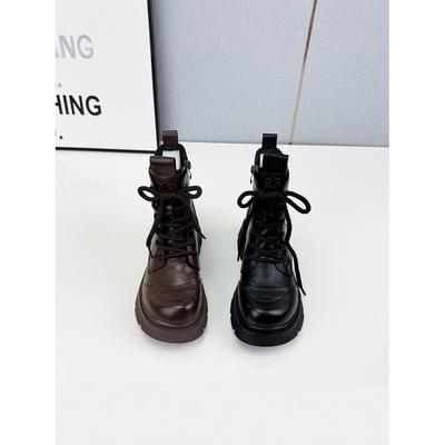 潮牌厚底马丁靴女2025新款秋冬季英伦风爆款棉靴子小个子加绒短靴