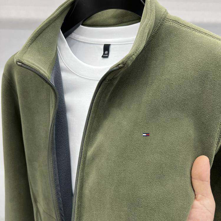 MAROLIO~显帅气！男士抓绒衣摇粒绒开衫秋冬季保暖卫衣休闲外套潮