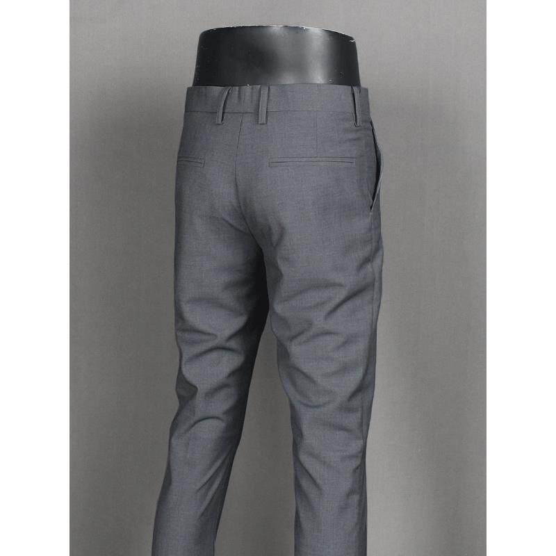 Home Daily~休闲裤男春秋青年韩版修身四季西装裤灰色无弹直筒裤