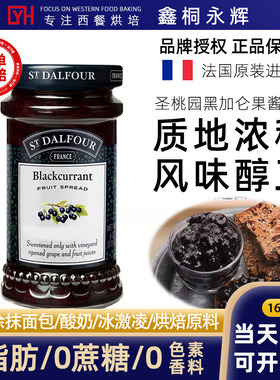 法国进口圣桃园黑加仑果酱170g蓝莓涂抹面包三明治樱桃拌酸奶jam