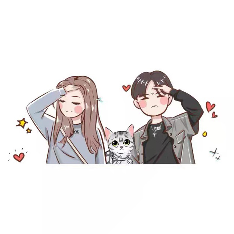 高档q板卡通头像真人照片t设计转漫画人物形象logo定制情侣头奢华