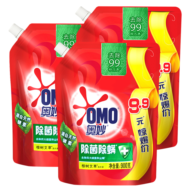 奥妙除菌除螨洗衣液900g袋装