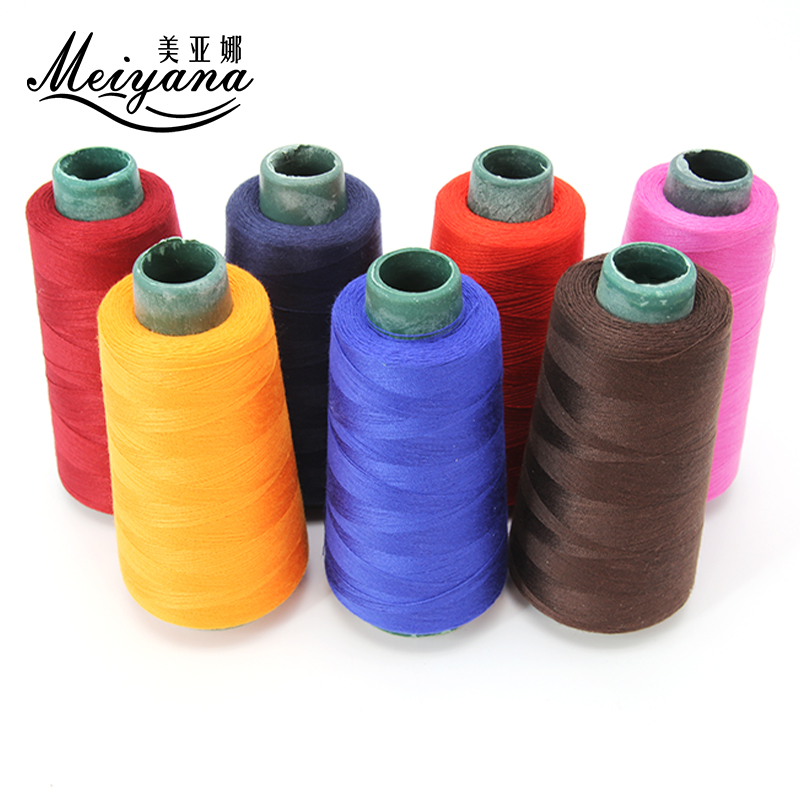 彩色宝塔缝纫机涤纶衣服手工白线