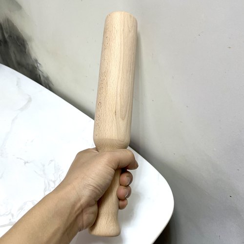 整根实木榉木敲肉锤硬木一体车旋