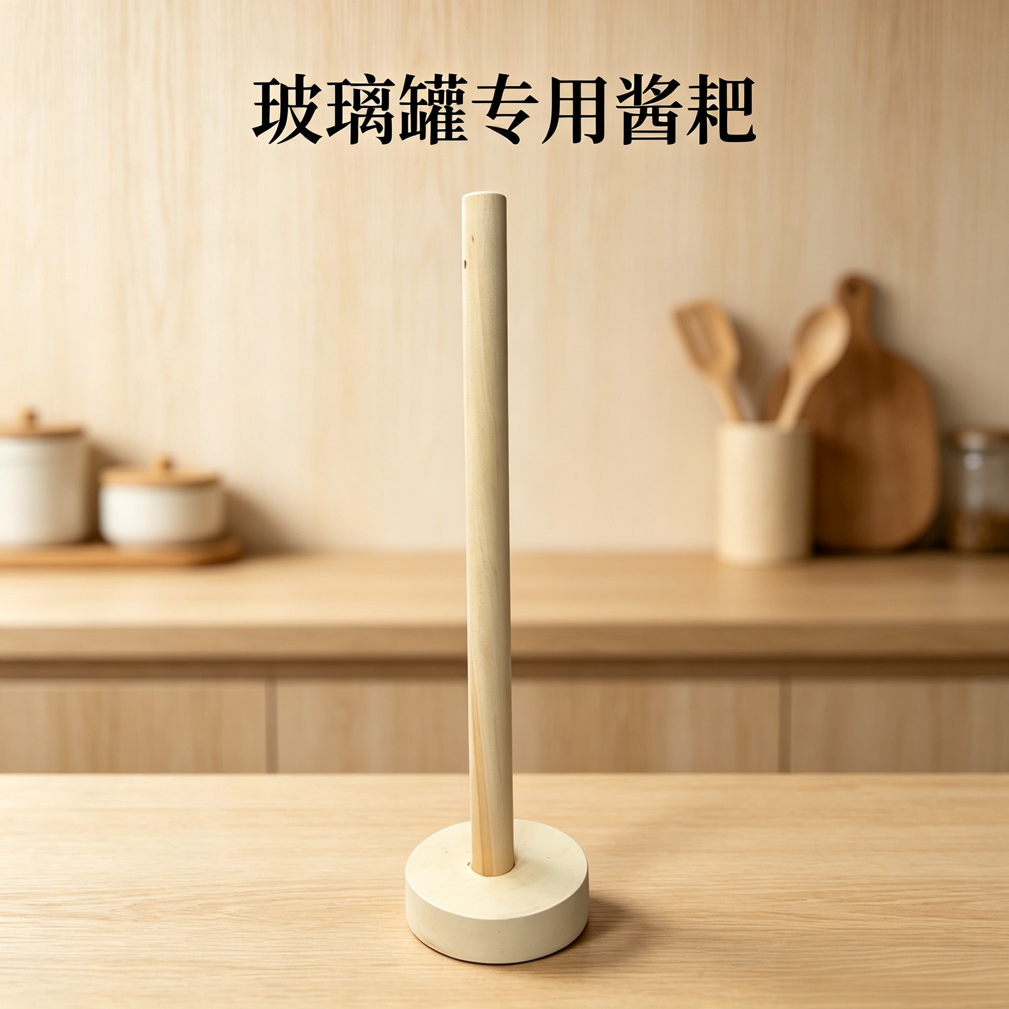 玻璃罐酱耙子酱爬酱扒实木无漆无胶无钉整块独板搅拌棒