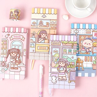 玖玖文房 小麻薯weeks本手帐本方格内页周计划本网红新款可爱笔记week简约少女心ins迷你高颜值记录本日程本