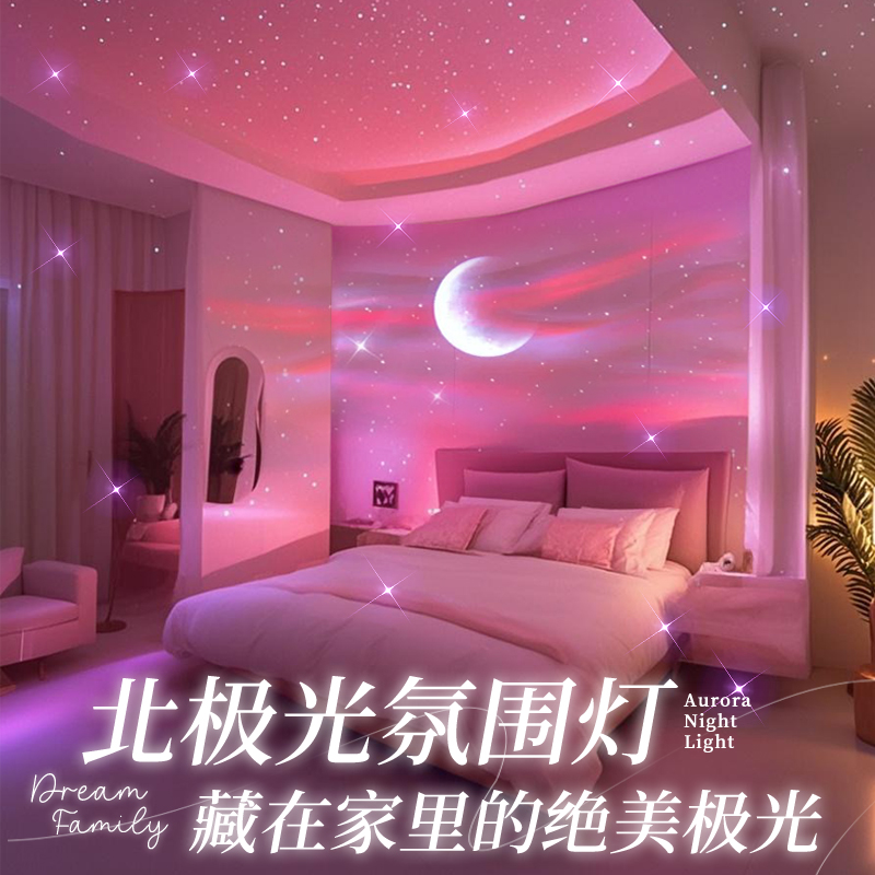 动态北极光星空投影灯