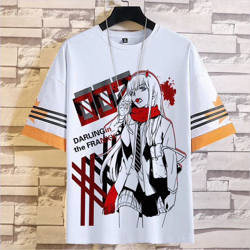 短袖青年流行大码印花T恤