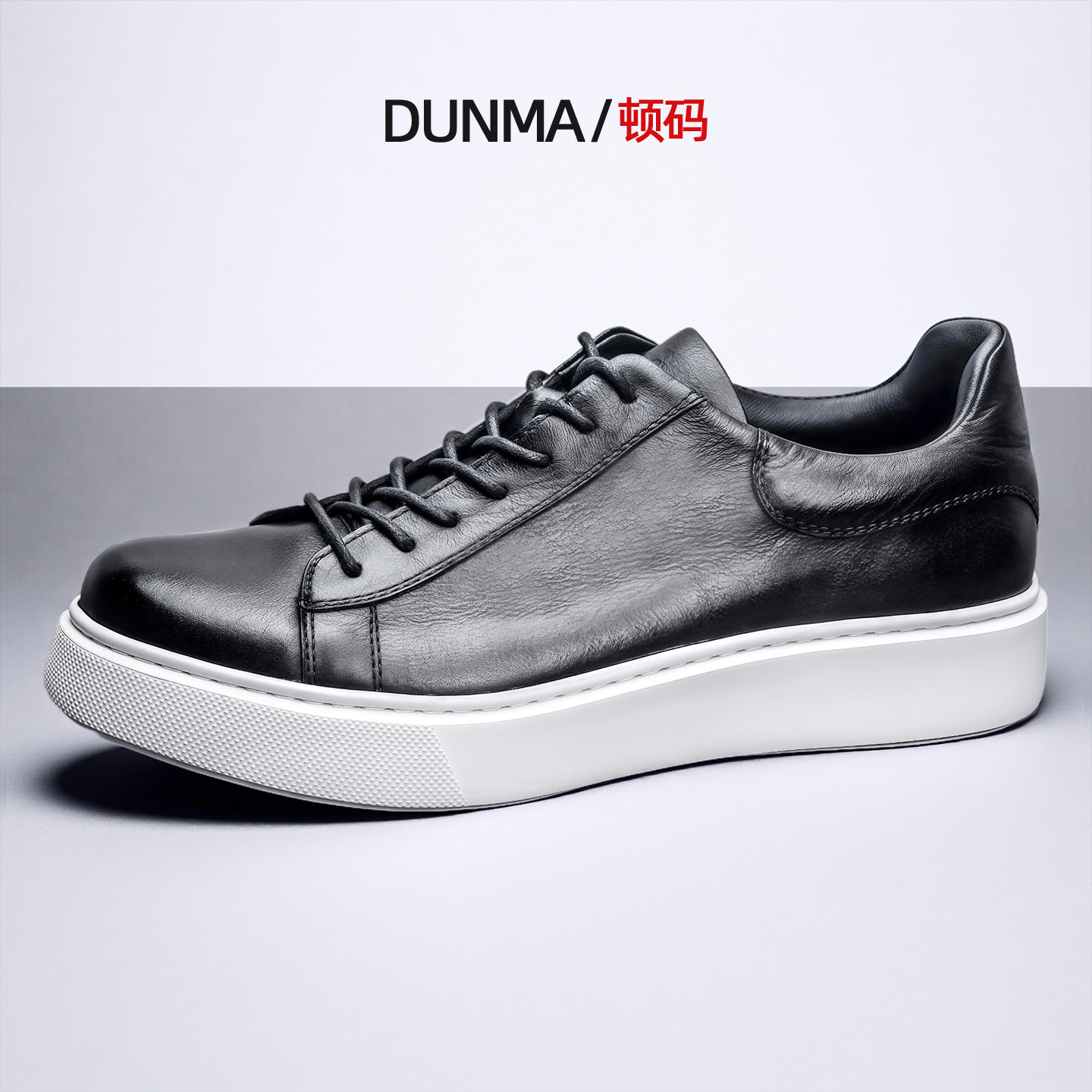 顿码夏季休闲皮鞋英伦复古板鞋潮