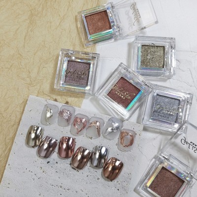 日式美甲小方格魔镜粉百搭镜面粉