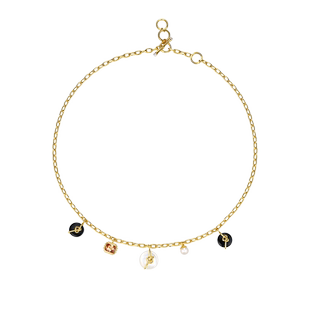 MissQueeny复古vintage天然黑玛瑙母贝吊坠项链女百搭气质个性