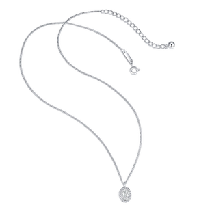 MissQueeny其微|月色椭圆项链满镶锆石精致简约日常闪耀