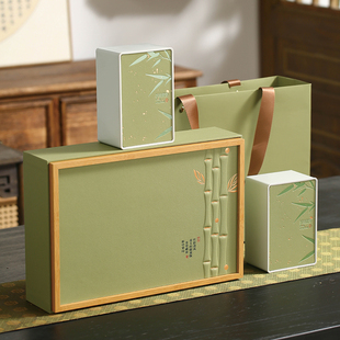 高档绿茶包装礼盒双罐半斤装茶叶空盒龙井碧螺春通用礼品盒可定制