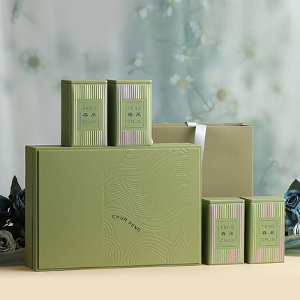西湖龙井茶叶盒明前龙井茶叶包装空礼盒安吉白茶碧螺春绿茶散茶盒
