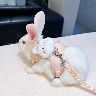 兔子牵引绳遛兔子专用防挣脱溜兔子兔绳子遛兔绳小侏儒兔用品防咬