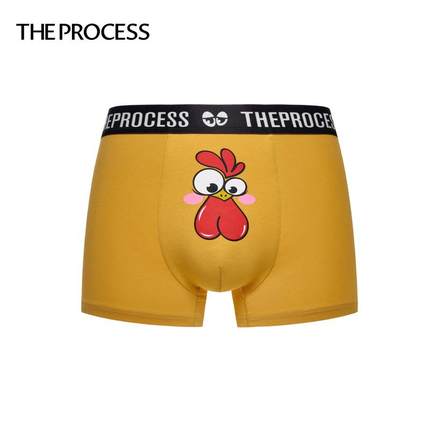 TP内裤男士平角裤弹力莫代尔棉卡通搞怪公鸡青年裤衩子送男友盒装