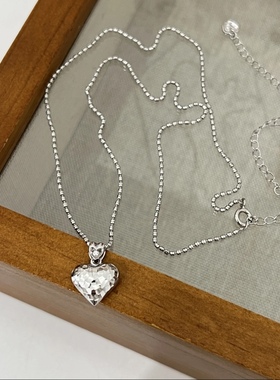 《追求》甜酷风s925纯银高级感轻奢风车花桃心吊坠银项链47+10cm