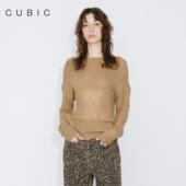 型长袖 CUBIC诺丁山日记 慵懒风一字领宽松版 针织上衣