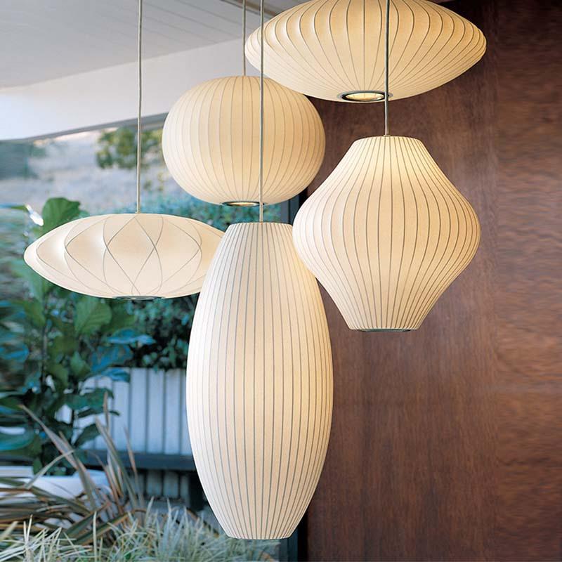 日式蚕丝餐厅吊灯侘寂风客厅大厅高级感创意复古卧室楼梯氛围灯具