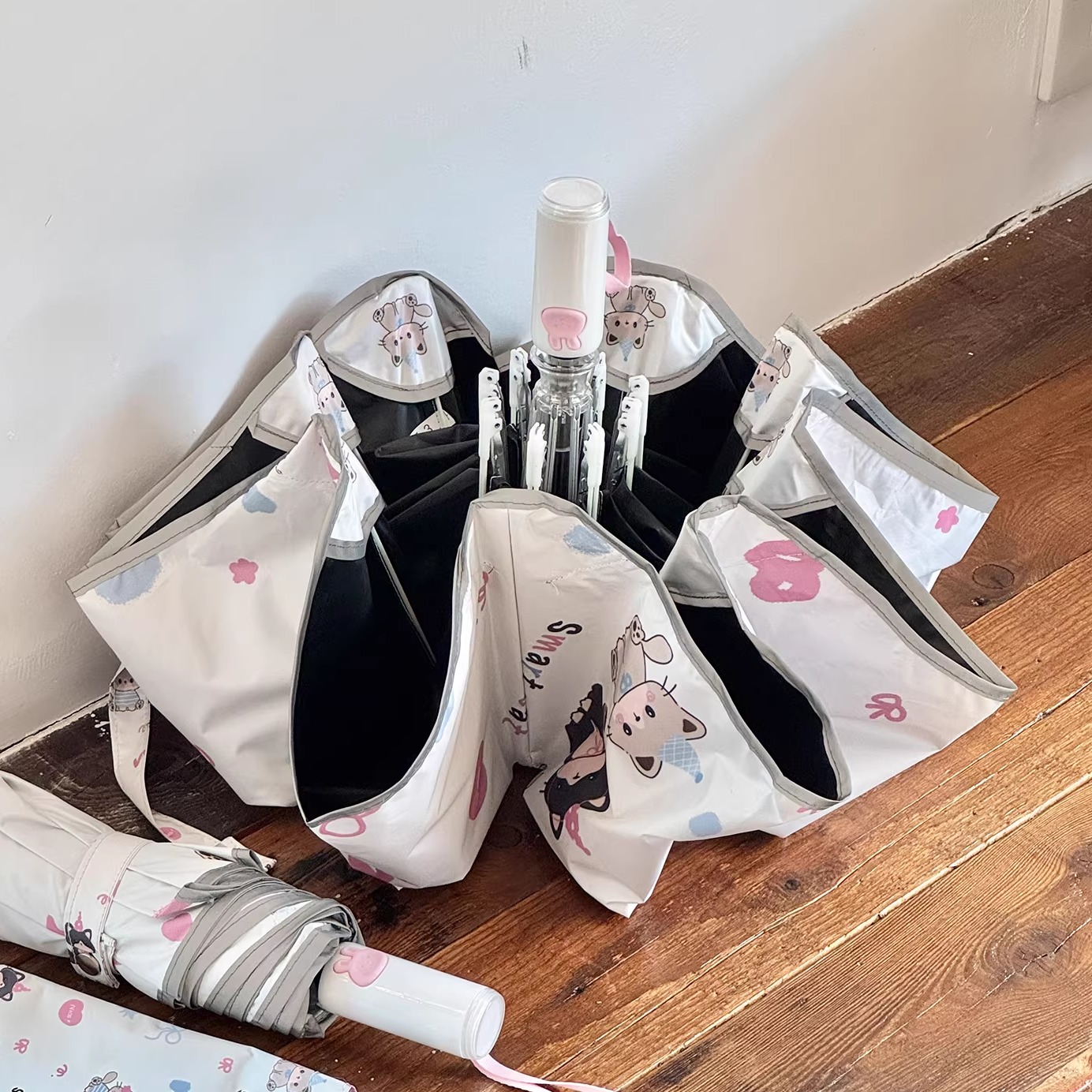 防反弹安全圆角自动防晒晴雨伞