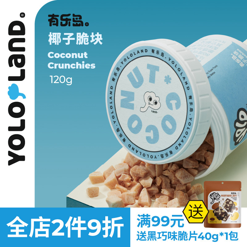 有乐岛/椰子脆块 马来西亚特产无蔗糖椰子块