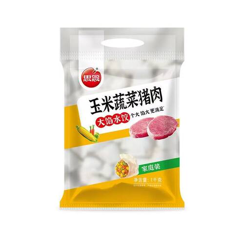 思念简装大馅水饺猪肉白菜猪肉香菇水饺玉米蔬菜水饺1kg方便速食