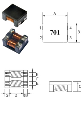 贴片共模电感ACM1211（12*11MM）500Ω 1000Ω 滤波器扼流圈