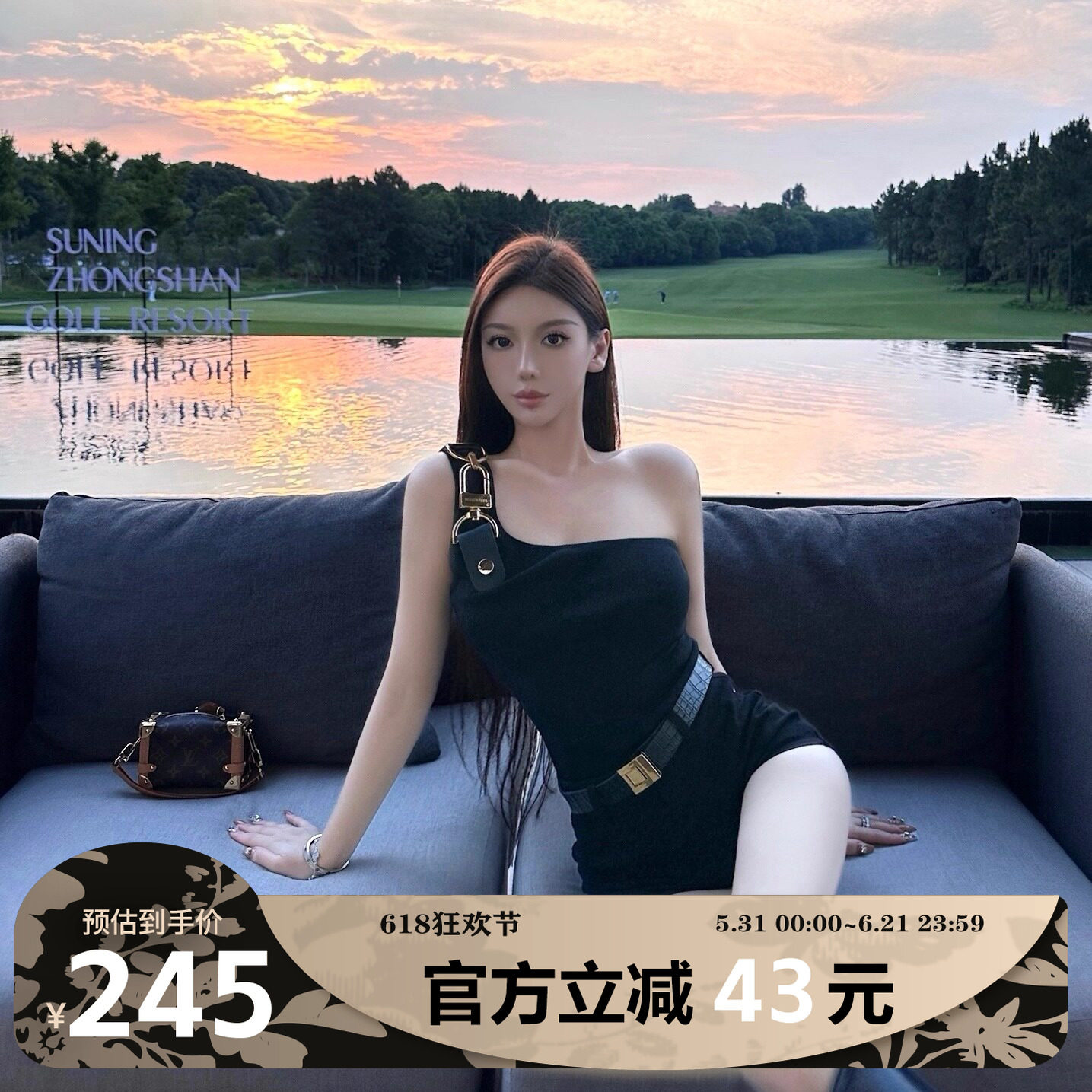 MIMIWU美式高腰包臀短热裤