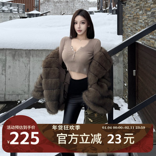 MIMIWU新店 针织长袖上衣短款内搭时尚流行百搭女士上衣冬季时尚