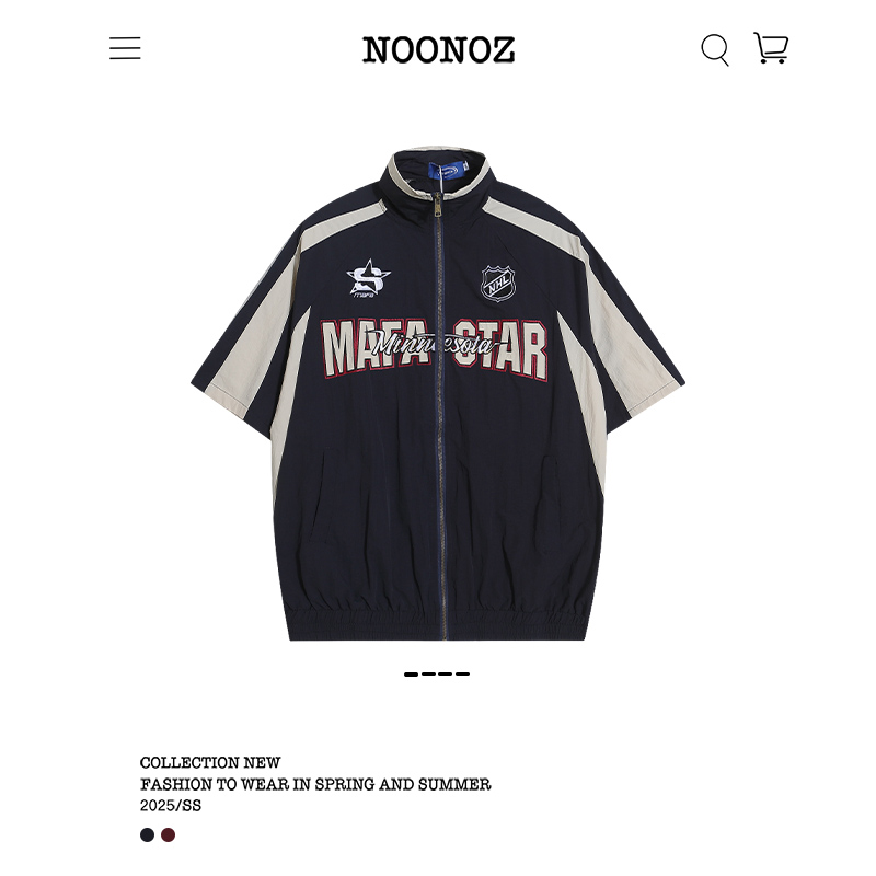 NOONOZ潮牌夏季美式运动风衬衫