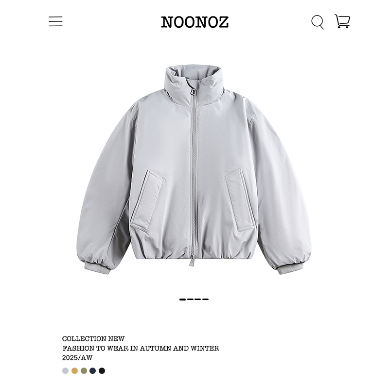 秋冬简约通勤立领棉衣男女潮牌