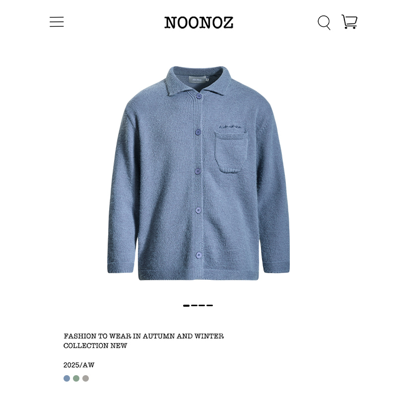 秋冬老钱风纯色通勤翻领开衫毛衣