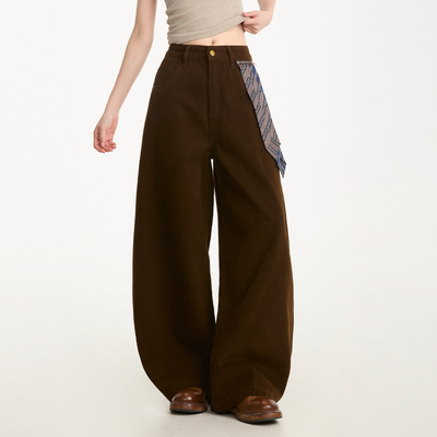 领带装饰美式工装裤男复古