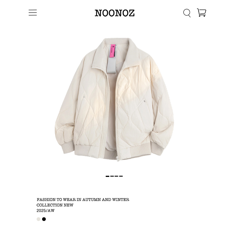 美式潮牌菱格立领羽绒服