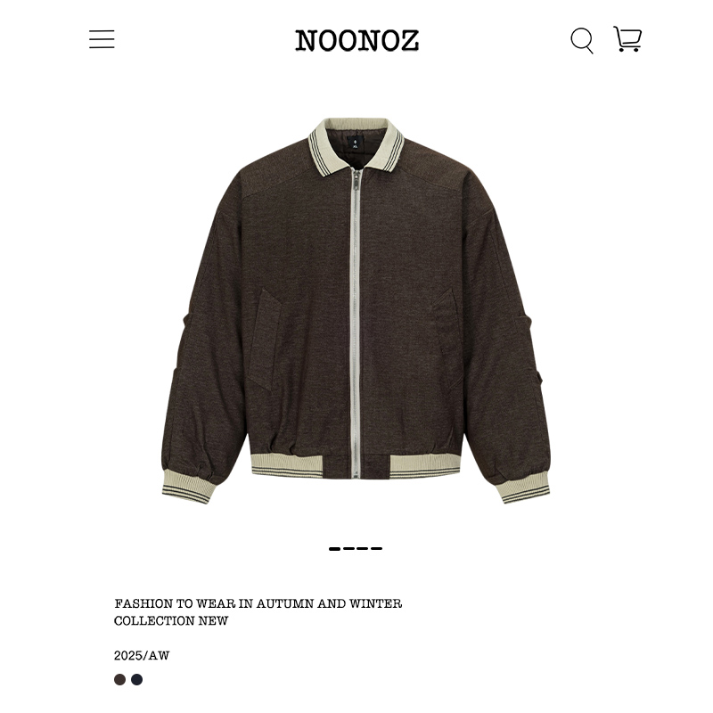 美式复古拼色拉链夹克男中性风