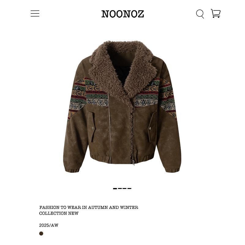 国潮美式民族风PU皮衣棉衣