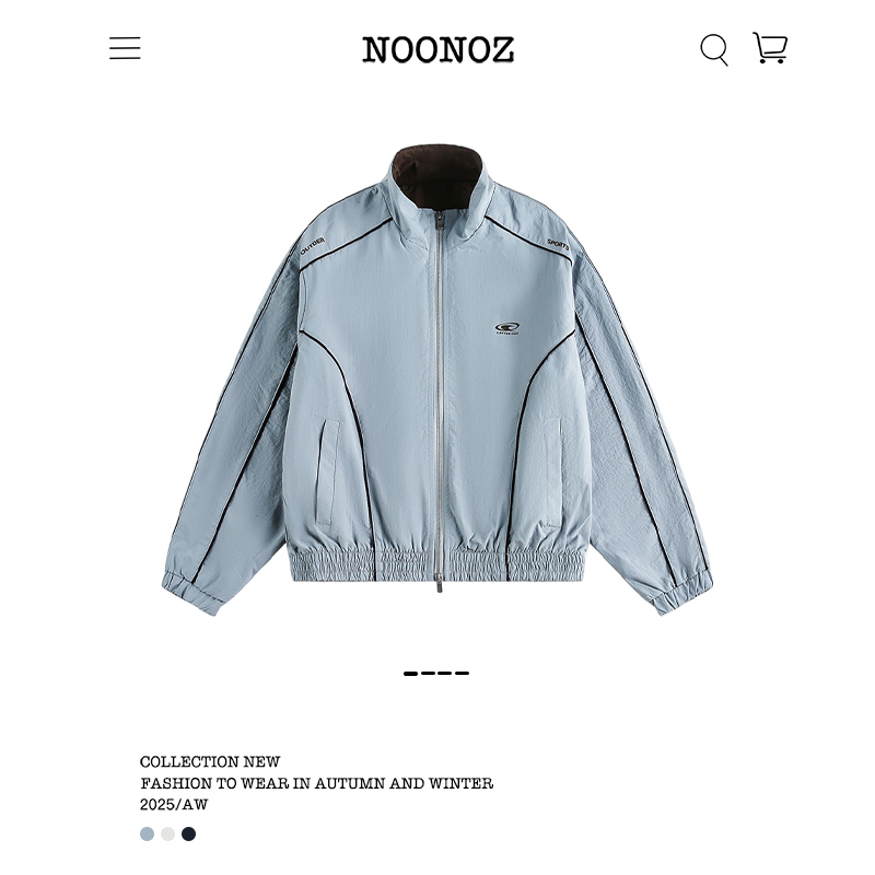 美式潮牌解构拼接立领夹克