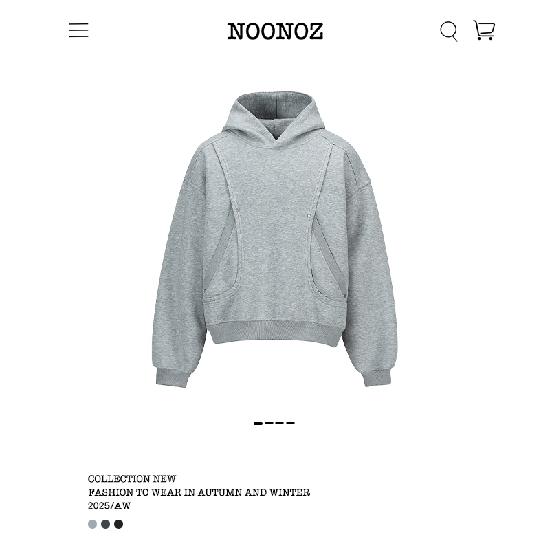 解构拼接连帽美式卫衣男