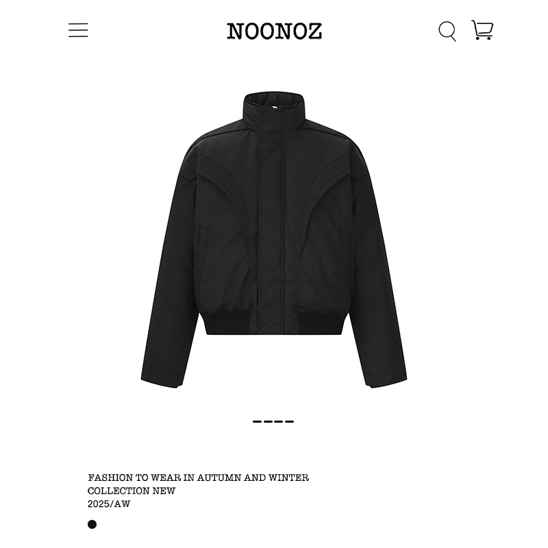 美式弧线解构羽绒服男冬季