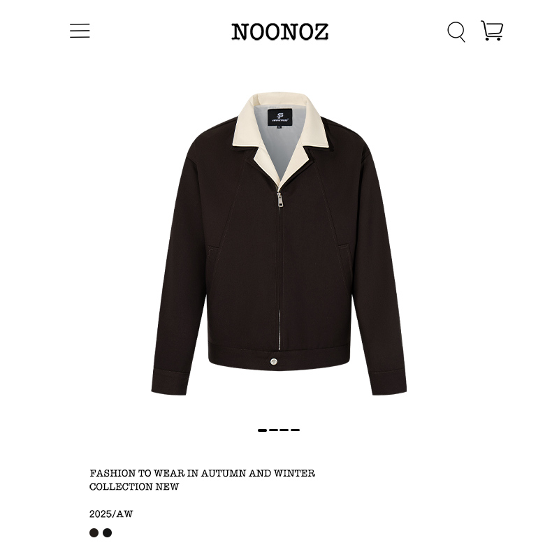 美式老钱风假两件夹克男潮牌